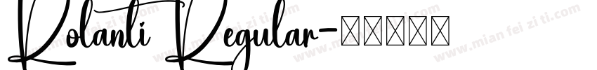 Rolanti Regular字体转换